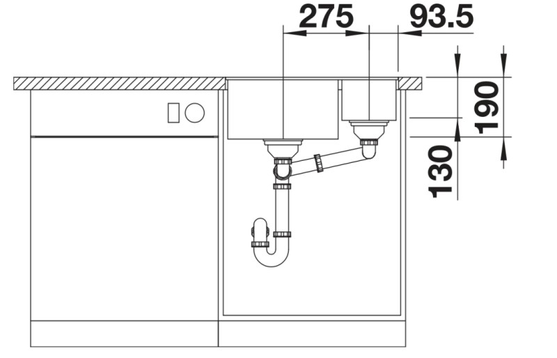 Evier 1 1/2 bassin Blanco 527162/** detail 3
