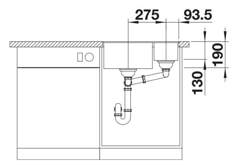 Evier 1 1/2 bassin Blanco 527161/** detail 2