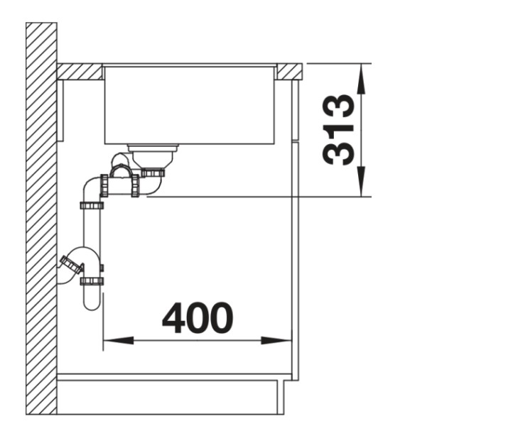 Evier 1 1/2 bassin Blanco 527161/** detail 3