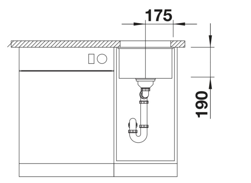 Evier 1 bassin Blanco 527160 detail 3