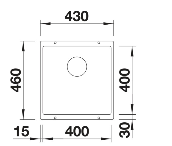 Evier 1 bassin Blanco 527166/** detail 1
