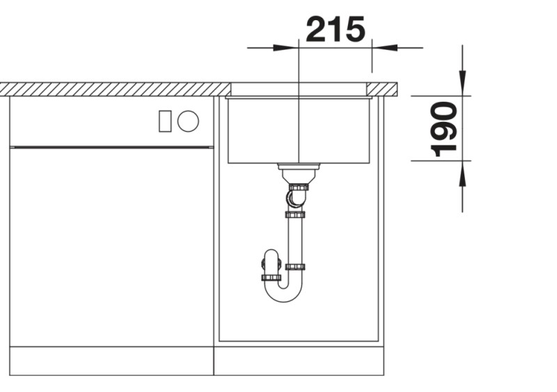Evier 1 bassin Blanco 527166/** detail 3