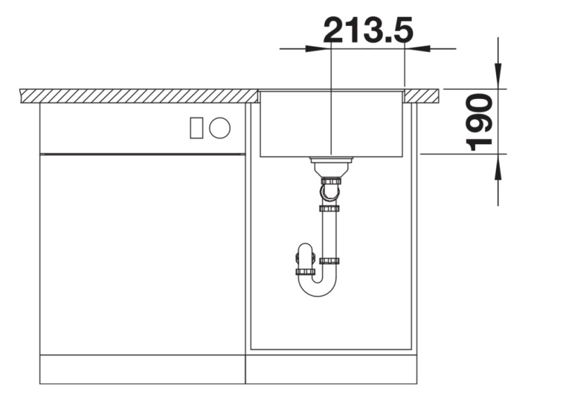 Evier 1 bassin Blanco 527165/** detail 2