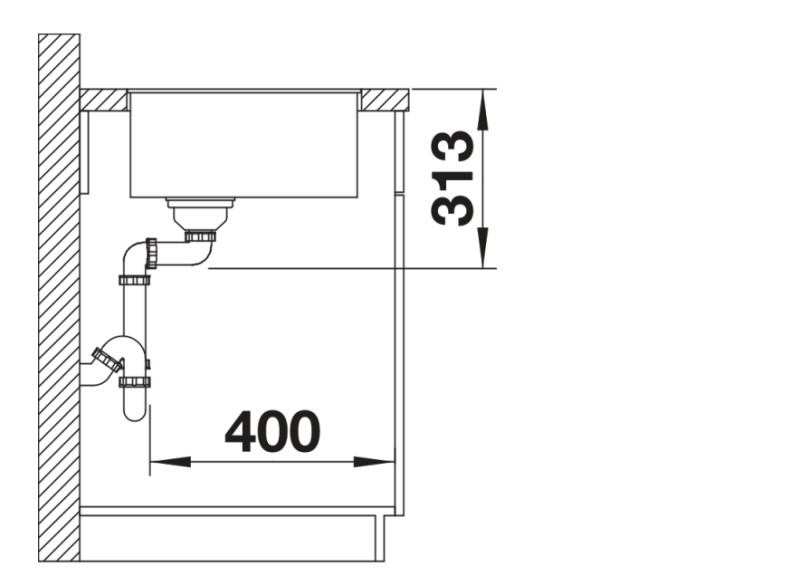 Evier 1 bassin Blanco 527165/** detail 3