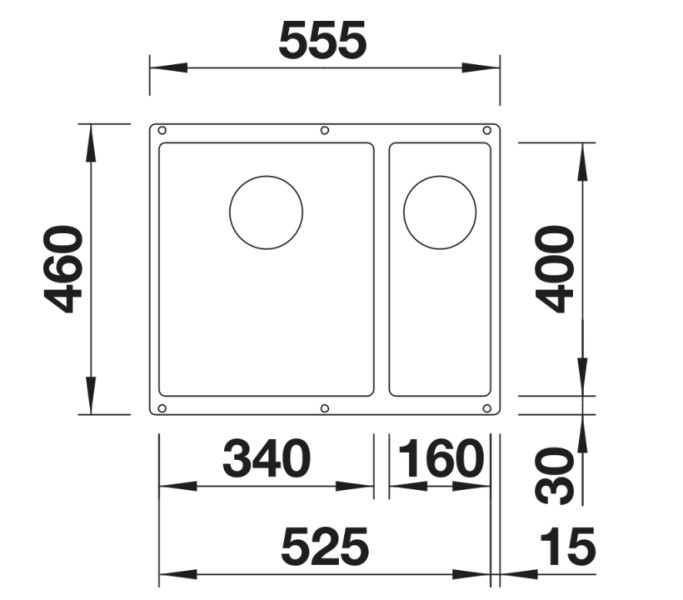 Evier 1 1/2 bassin Blanco 527163/** detail 1