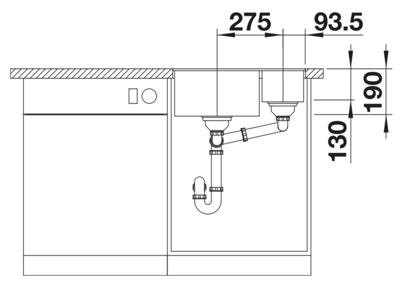Evier 1 1/2 bassin Blanco 527163/** detail 3