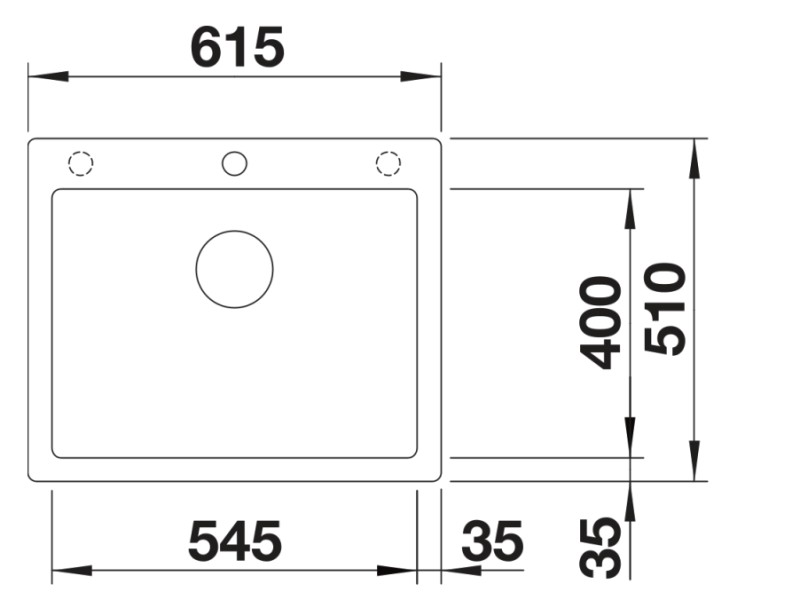 Evier 1 bassin Blanco 527137 detail 1