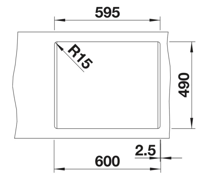 Evier 1 bassin Blanco 527137 detail 2