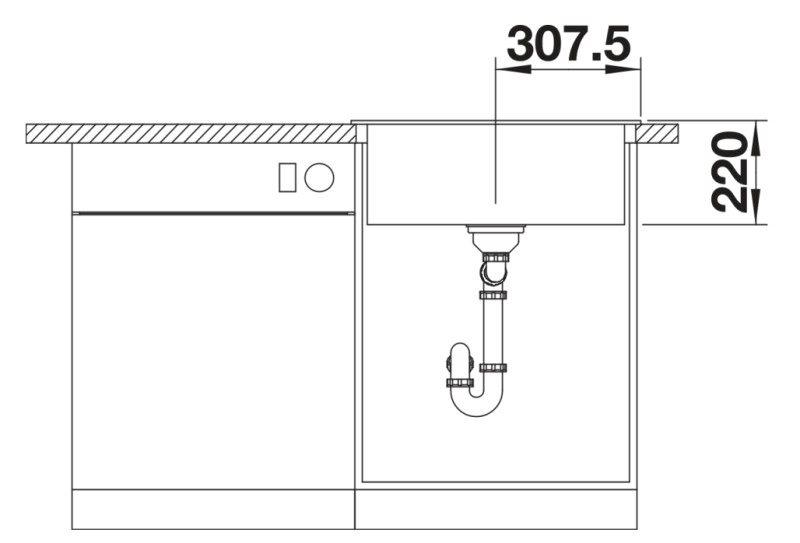 Evier 1 bassin Blanco 527137 detail 3