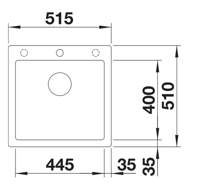 Evier 1 bassin Blanco 527135 detail 1