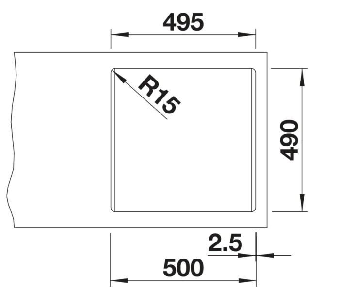 Evier 1 bassin Blanco 527135 detail 2