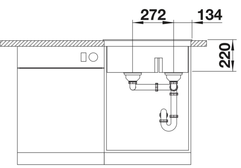 Evier 1 1/2 bassin Blanco 527139 detail 3