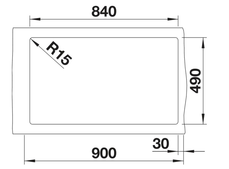 Evier 1 bassin Blanco 527133 detail 2