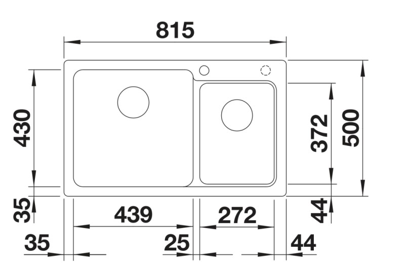 Evier 1 1/2 bassin Blanco 527130 detail 1