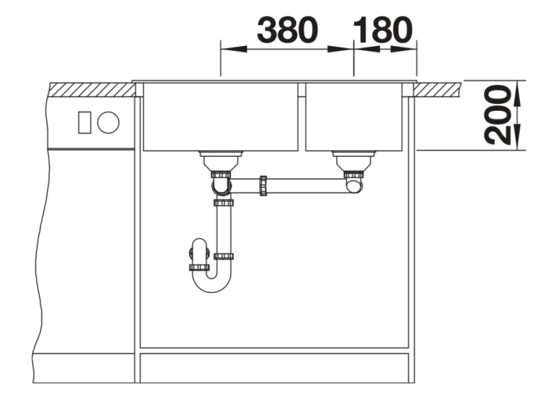 Evier 1 1/2 bassin Blanco 527130 detail 3