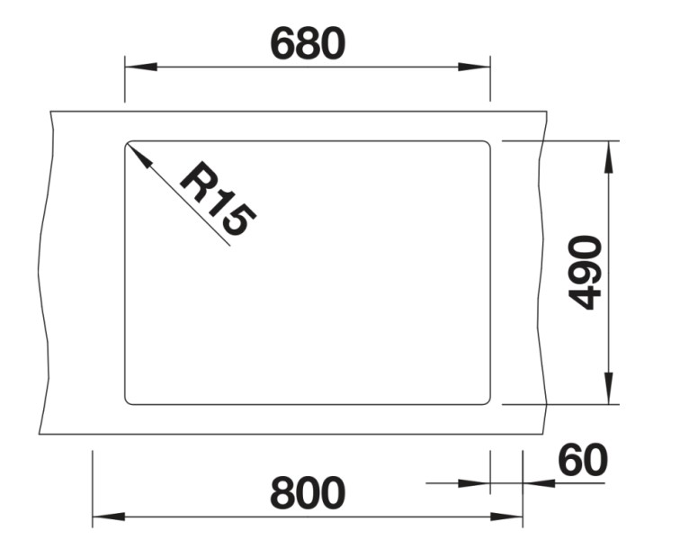 Evier 1 bassin Blanco 527140 detail 2