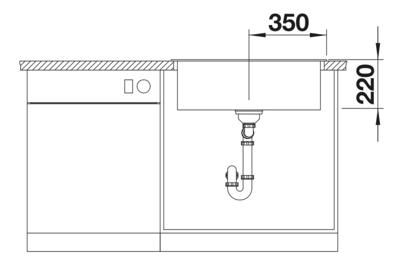 Evier 1 bassin Blanco 527140 detail 3