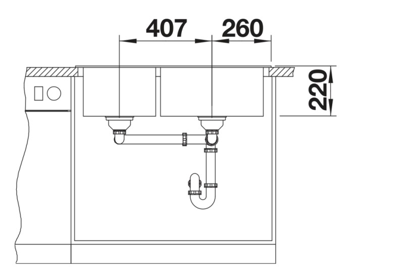 Evier 1 1/2 bassin Blanco 527142 detail 3