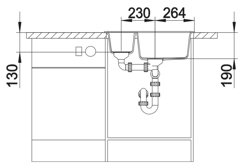 Evier 1 1/2 bassin Blanco 527113 detail 2