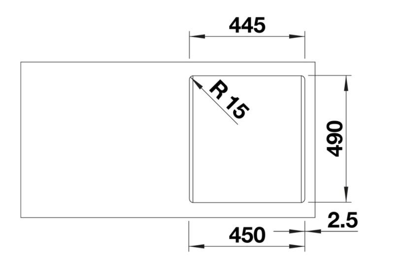 Evier 1 bassin Blanco 527126 detail 2