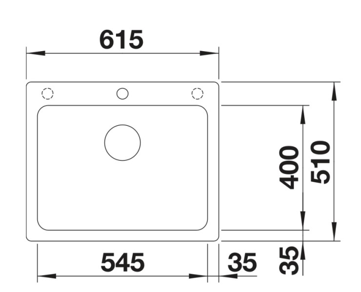 Evier 1 bassin Blanco 527128 detail 1