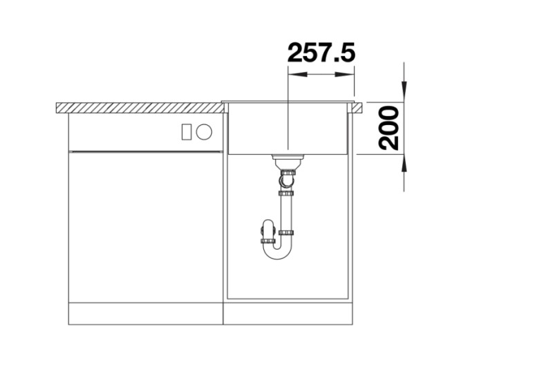 Evier 1 bassin Blanco 527127 detail 3