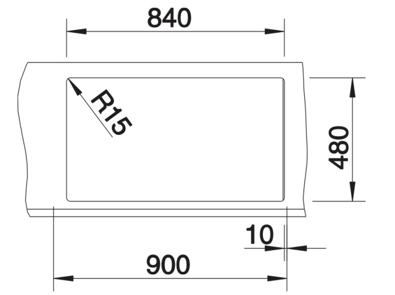 Evier 1 1/2 bassin Blanco 527121 detail 2