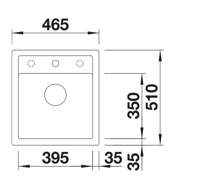 Evier 1 bassin Blanco 527059 detail 1