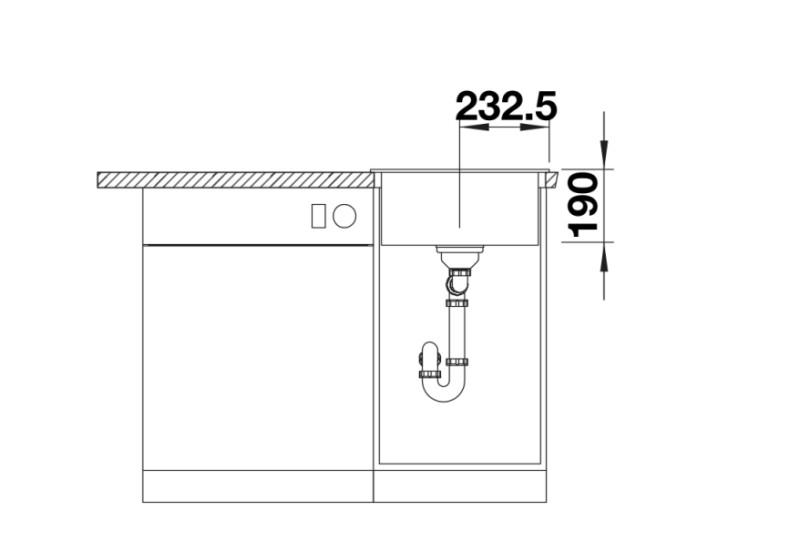 Evier 1 bassin Blanco 527059 detail 3