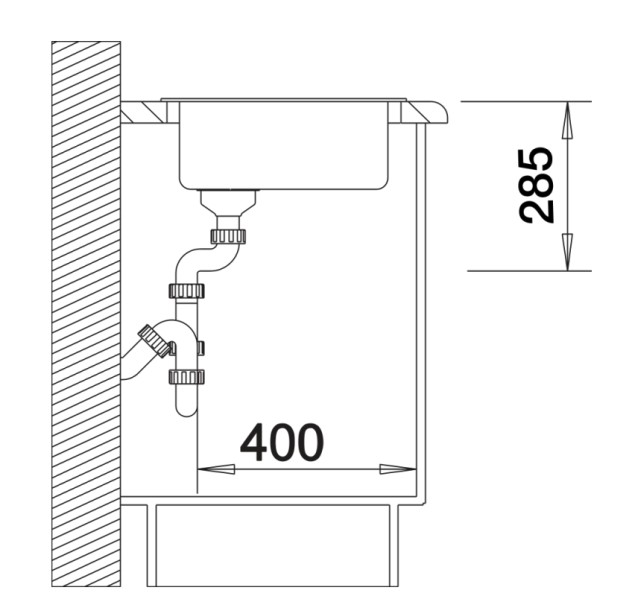 Enkele spoelbak Blanco 527057 detail 3