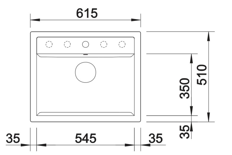 Evier 1 bassin Blanco 527063 detail 1