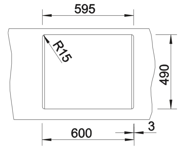 Evier 1 bassin Blanco 527063 detail 2