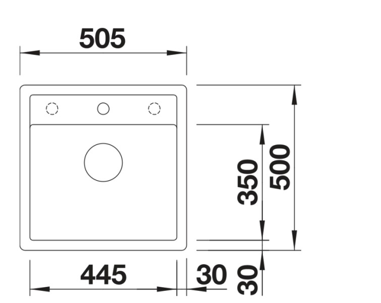 Evier 1 bassin Blanco 527062 detail 1