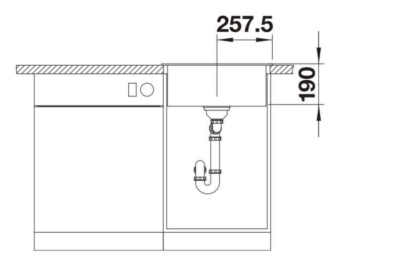 Evier 1 bassin Blanco 527062 detail 2
