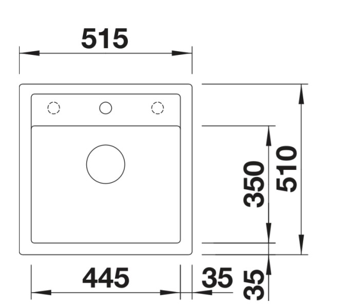Evier 1 bassin Blanco 527061 detail 1