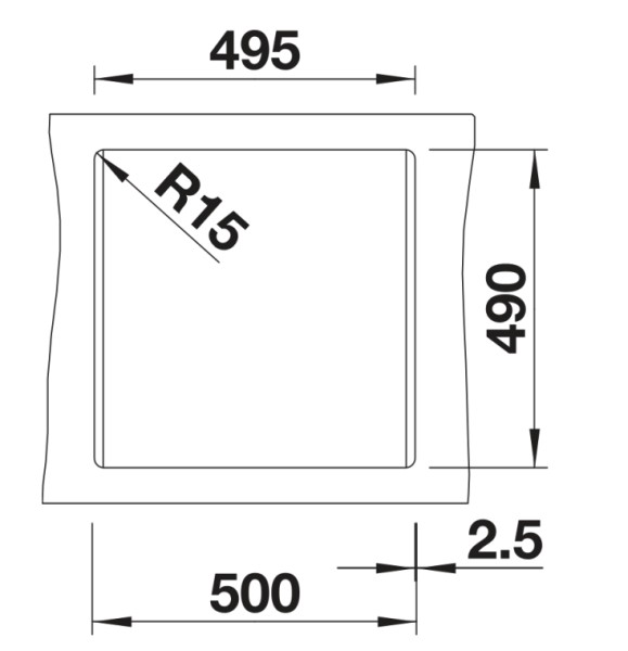 Evier 1 bassin Blanco 527061 detail 2