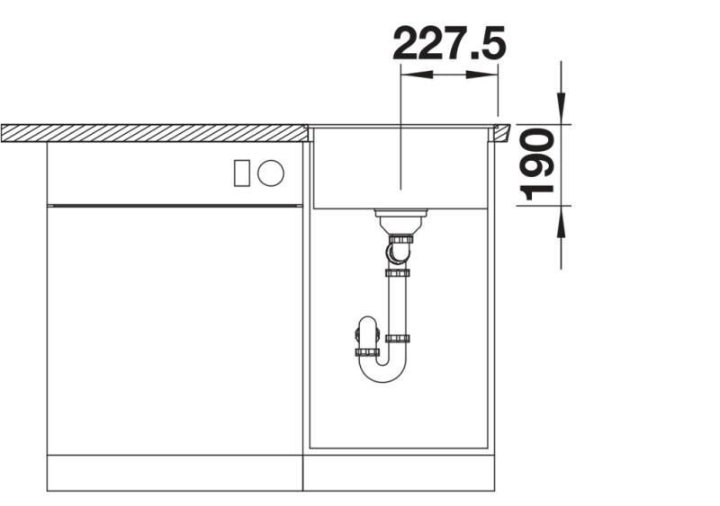Evier 1 bassin Blanco 527060 detail 2