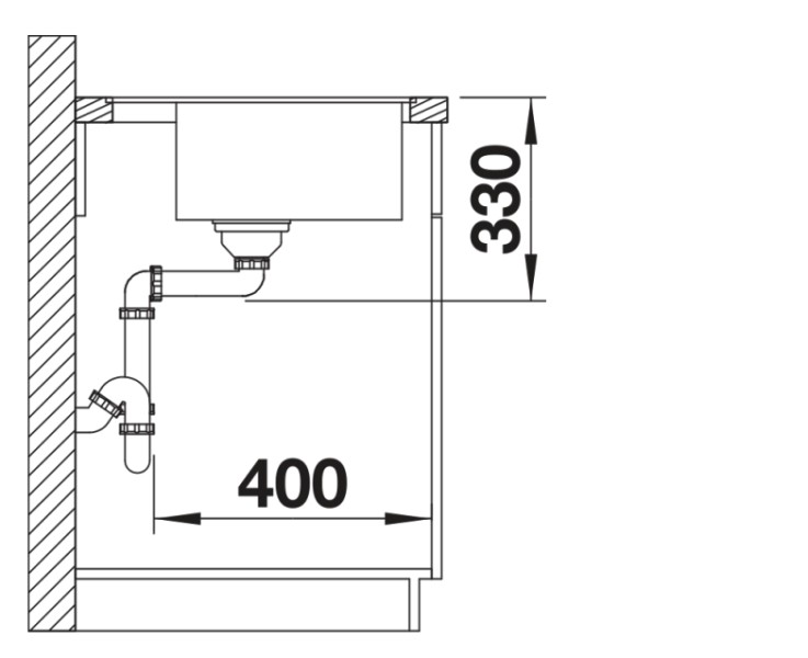 Evier 1 bassin Blanco 527060 detail 3