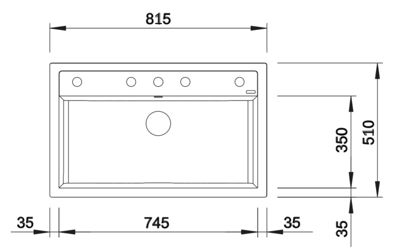 Evier 1 bassin Blanco 527065 detail 1