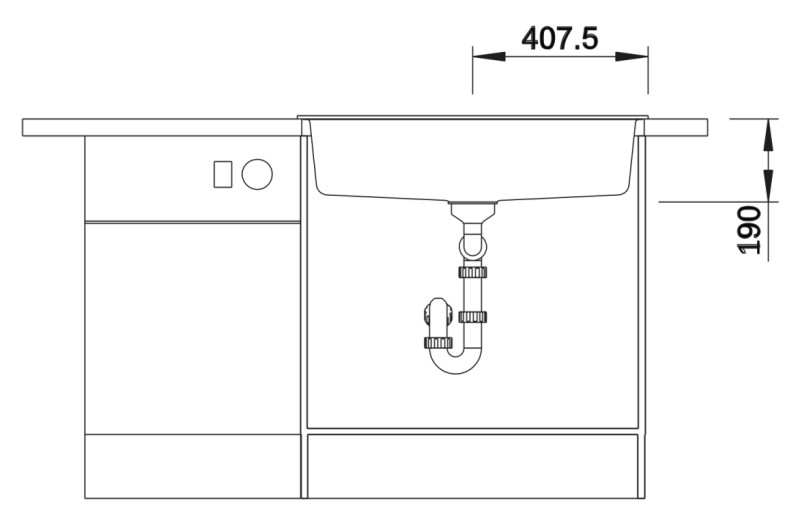 Evier 1 bassin Blanco 527065 detail 3