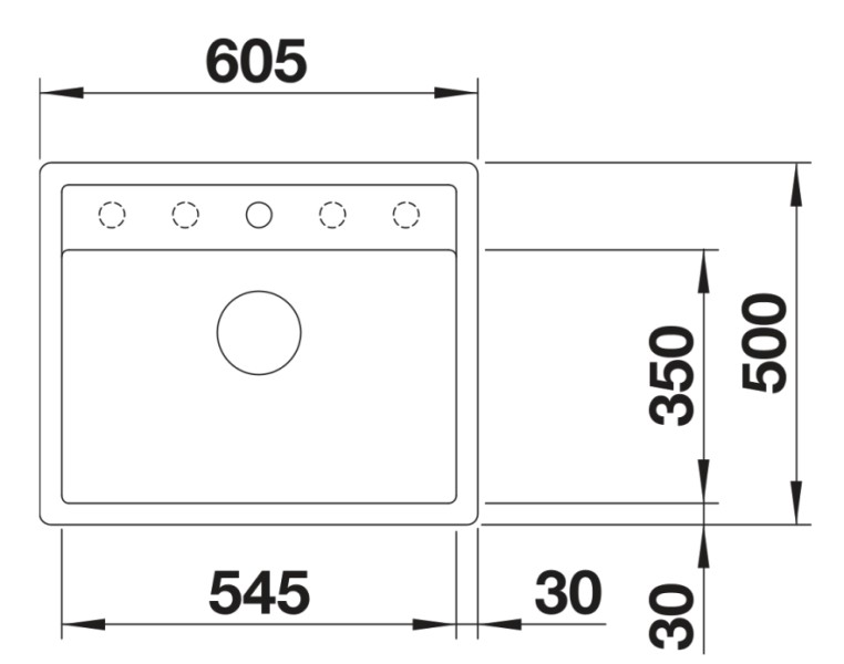 Evier 1 bassin Blanco 527064 detail 1