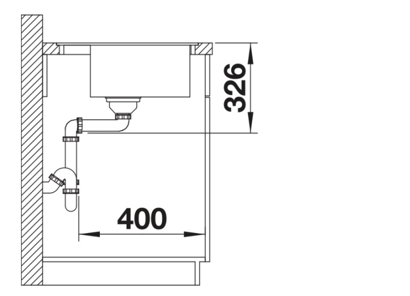 Evier 1 bassin Blanco 527064 detail 3