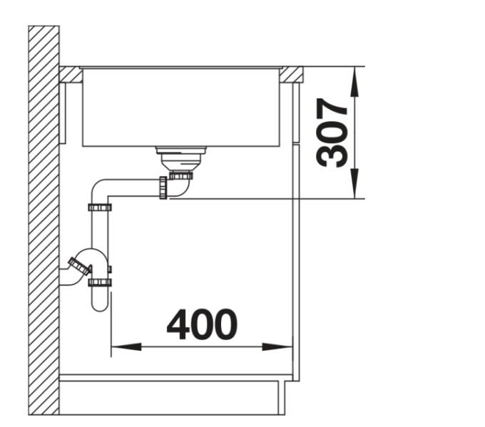 Evier 1 bassin Blanco 527037 detail 3