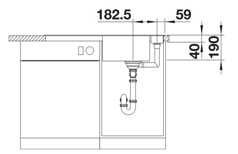Evier 1 bassin Blanco 527039 detail 3