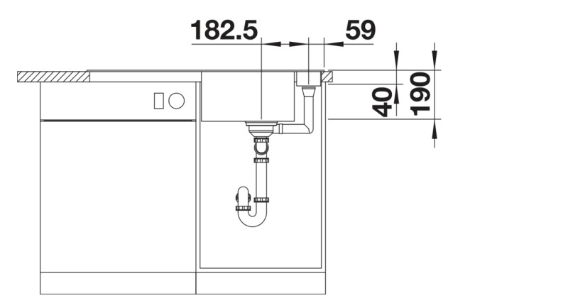 Evier 1 bassin Blanco 527040 detail 3
