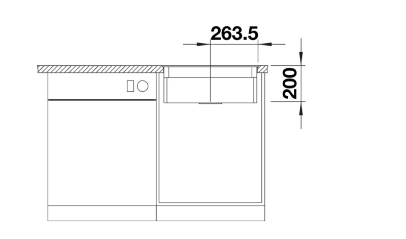 Evier 1 bassin Blanco 527074 detail 2