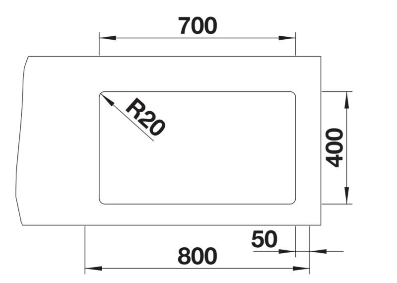 Enkele spoelbak Blanco 527078/** detail 2