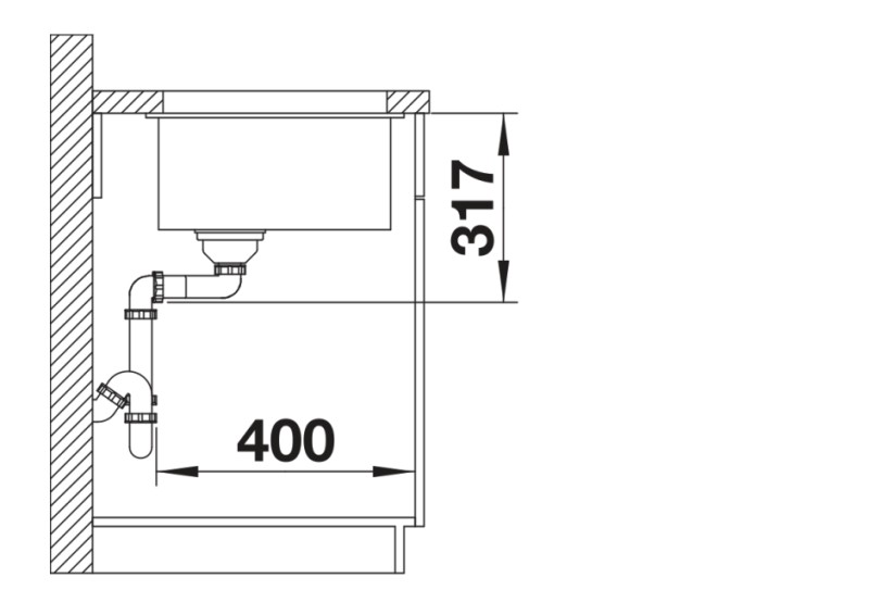 Evier 1 bassin Blanco 527078/** detail 3