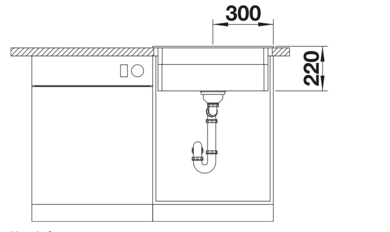 Evier 1 bassin Blanco 527076 detail 3