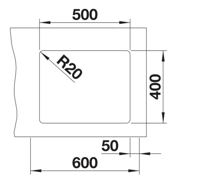 Evier 1 bassin Blanco 527075/** detail 2